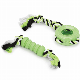 BPP Dog Rope Tug TPR Toy 2pc