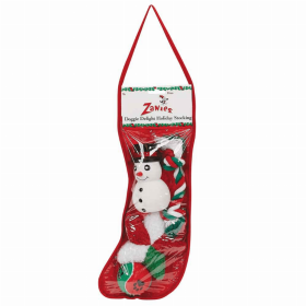 ZA Dog Delite Hol Stocking 14In Snowmn