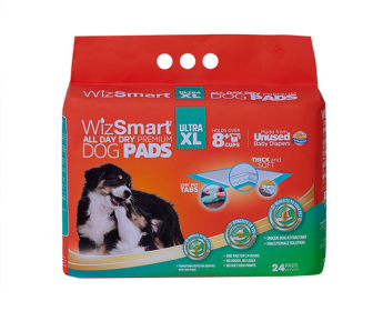 WizSmart All Day Dry Dog Pads Ultra XL 24 Count 4 Pack