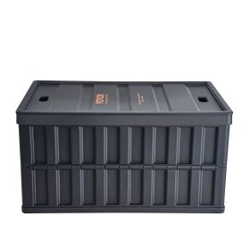 VEVOR Collapsible Storage Bins with Lids, 65L 3 Packs, Folding Plastic Stackable Utility Crates with Handles, Large Heavy Duty Containers for Clothes