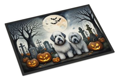 NEW Old English Sheepdog Spooky Halloween Doormat Front Door Mat Indoor Outdoor Rugs for Entryway, Non Slip Washable Low Pile, 18H X 27W