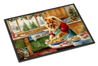 Chow Chow Christmas Cookies Doormat Front Door Mat Indoor Outdoor Rugs for Entryway, Non Slip Washable Low Pile, 24H X 36W