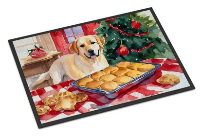 Labrador Retriever Christmas Cookies Doormat Front Door Mat Indoor Outdoor Rugs for Entryway, Non Slip Washable Low Pile, 24H X 36W