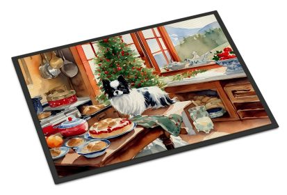 Japanese Chin Christmas Cookies Doormat Front Door Mat Indoor Outdoor Rugs for Entryway, Non Slip Washable Low Pile, 24H X 36W