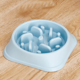 Slow Feeder Dog Bowl (Color: Blue)