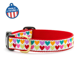 Pop Hearts Collar or Leash (Color: Pop Hearts, size: medium)