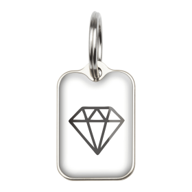 White Diamond (Color: White Diamond, size: Large (2.6cm x 1.8cm))