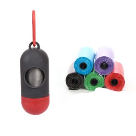 Pet Trash Bag Dog Poop Bags For Waste Refuse Cleanup (Option: Red black 5pcs bag)