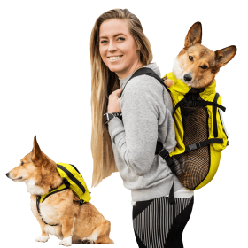 Walk-On with Harness & Storage (Color: Buttercup Yellow, size: Small (13-15" Neck 13-18" Chest))