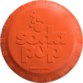 SP Bottle Top Flyer Durable Rubber Retrieving Frisbee (Color: Orange Squeeze, size: Large (9.75" diameter))