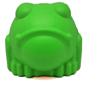 MKB Bull Frog Durable Rubber Chew Toy & Treat Dispenser (Color: Green, size: large)