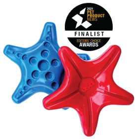 Starfish Ultra Durable Nylon Dog Chew Toy for Aggressive Chewers (Color: Red)