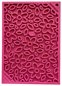 Flower Power Design eMat Enrichment Lick Mat (Color: Pink, size: large)