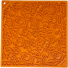 Zombie Design Emat Enrichment Lick Mat (Color: Orange)