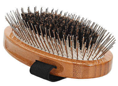 Bass Brushes- The Hybrid Groomer (Color: Dark Bamboo)