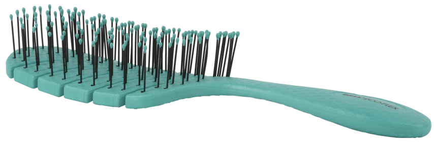 Bass Brushes- The BIO-FLEX  Detangling Pet Brush Leaf Shape (Color: Teal)