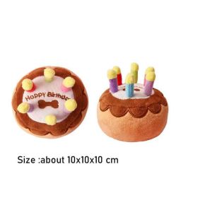 Dog plush toys; pets gnawing bones; sounding toys; teeth cleaning; fun birthday cakes; dog toys; dog gifts (colour: Hamburger)