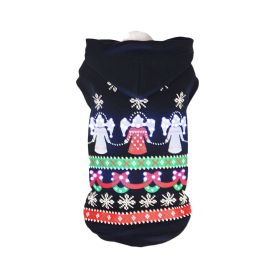 Pet Life LED Lighting Patterned Holiday Hooded Sweater Pet Costume (size: Small - (FBP8BKSM))