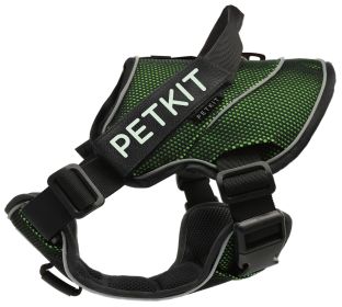 Petkit Air Quad-Connecting Adjustable Cushioned Chest Compression Dog Harness (Color: Orange/Black, size: medium)