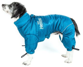 Helios Thunder-crackle Full-Body Waded-Plush Adjustable and 3M Reflective Dog Jacket (size: large)