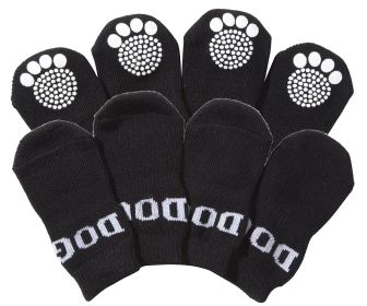 Pet Socks W/ Rubberized Soles (size: large)